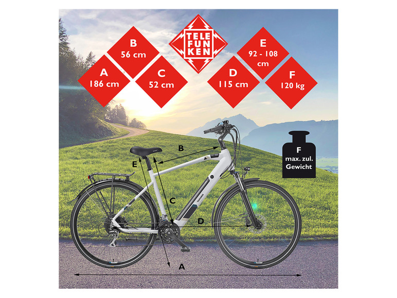 TELEFUNKEN E-Bike Trekkingrad »XC941 Expedition«, 28 Zoll