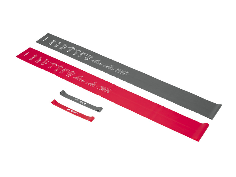 CRIVIT Fitnessbänder-Set, 4-teilig