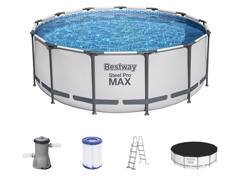 Bestway Bestway Steel ProMAX Stahlrahmenpool-Set mit Filterpumpe