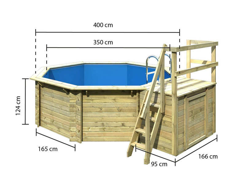 Karibu Karibu Holzpool »Classic«, wahlweise mit Sonnenterrasse