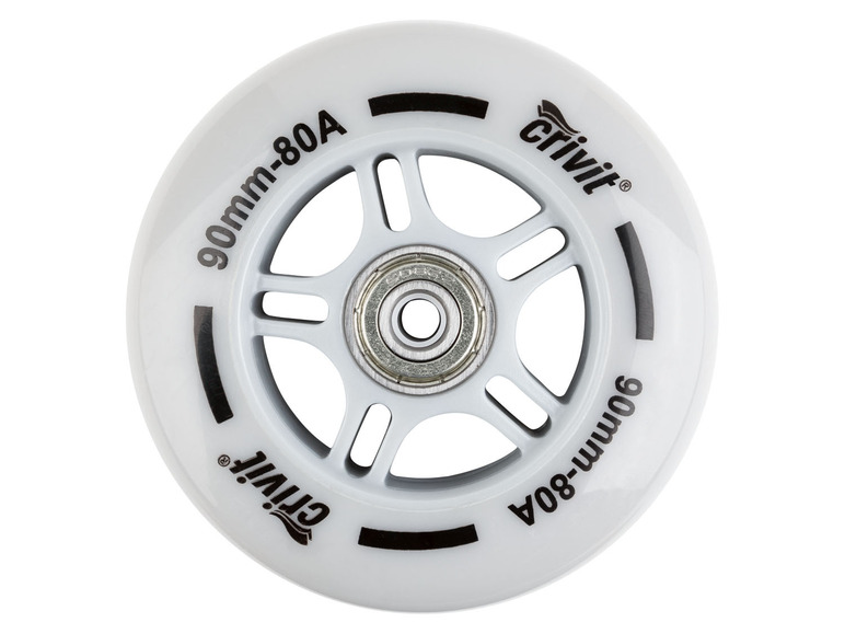 CRIVIT Inliner Rollen mit Kugellager, 8er Set / LED Rollen 4er Set