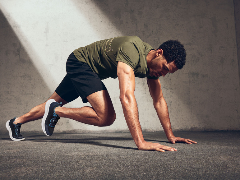 CRIVIT Herren Sweatshorts Double Knit, mit HeiQ Mint Technologie