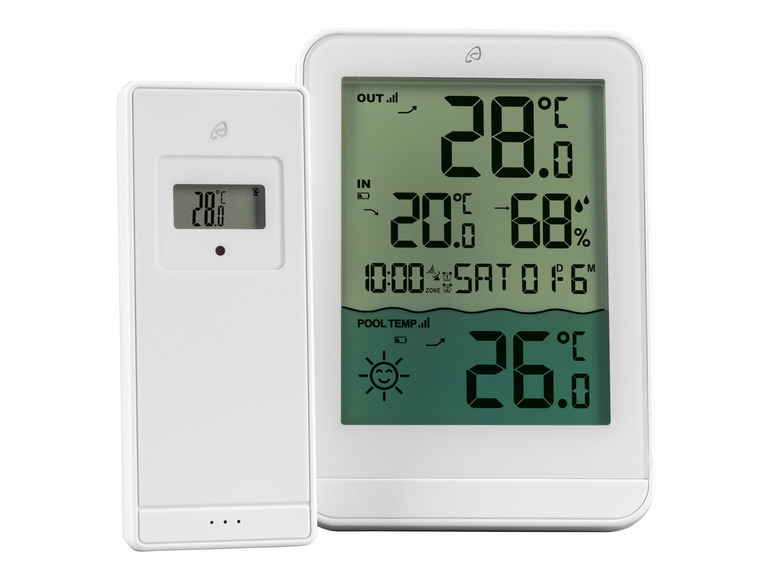 AURIOL® Funk-Temperaturstation, mit Außen- und Pool-Sensor