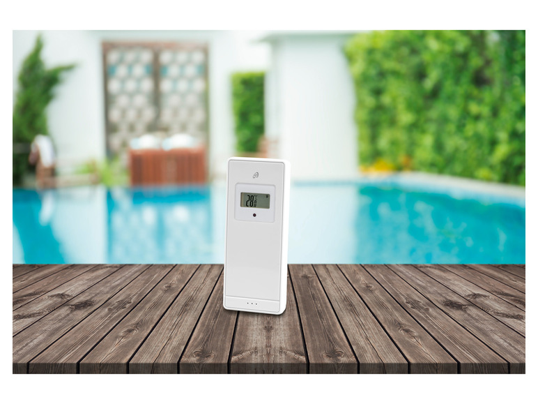AURIOL® Funk-Temperaturstation, mit Außen- und Pool-Sensor