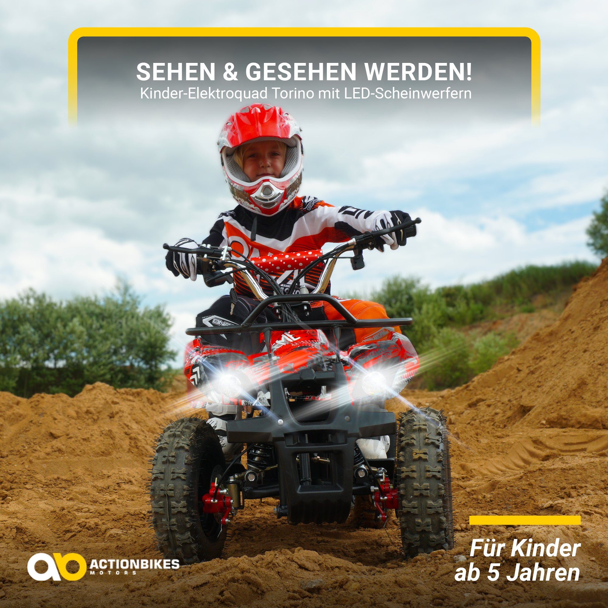 Actionbikes Motors electric children's quad children's electric quad Torino ATV 1000 W 36 V, load capacity 50 kg, (1 piece), pocket quad - safety touch - perforated disc brake - up to 25 km/h