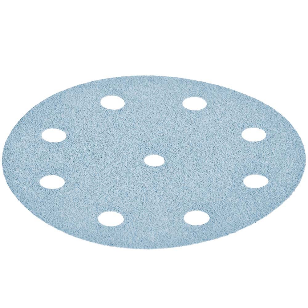 FESTOOL 125mm 120-Grit 9-Hole Granat Sanding Disc 100pc 497169