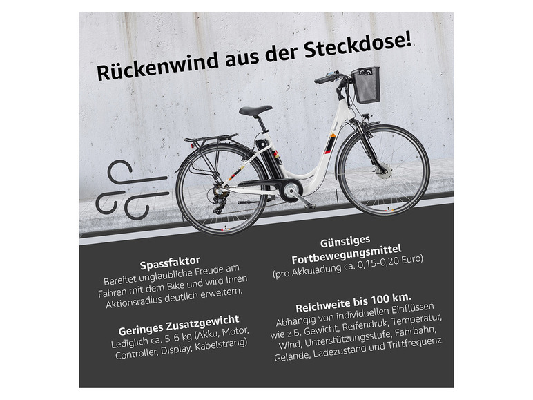 TELEFUNKEN E-Bike Cityrad »RC822 Multitalent«, 28 Zoll