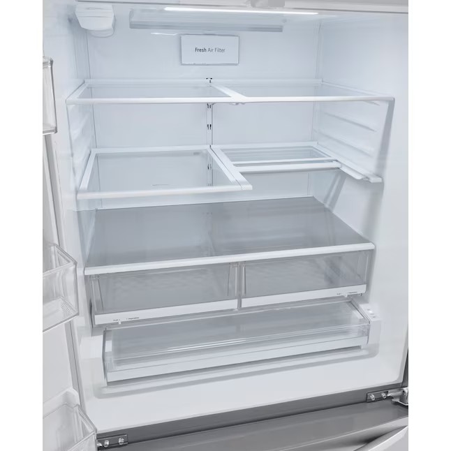 LG Craft Ice Smart WiFi Enabled 27.8-cu ft 4-Door Smart French Door Refrigerator with Dual Ice Maker (Fingerprint Resistant) ENERGY STAR