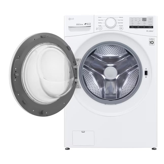 LG 4.5-cu ft High Efficiency Stackable Front-Load Washer (White) ENERGY STAR