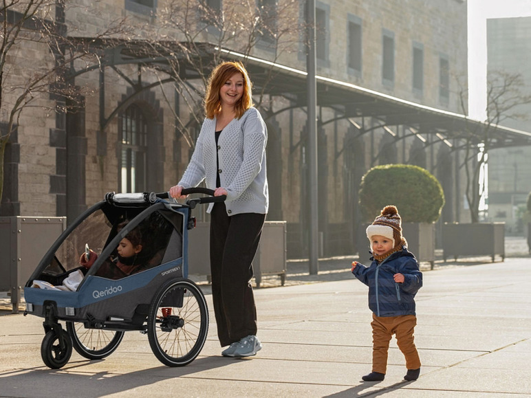 Qeridoo Fahrradanhänger »Sportrex 1 Limited Edition«, Ocean Blue