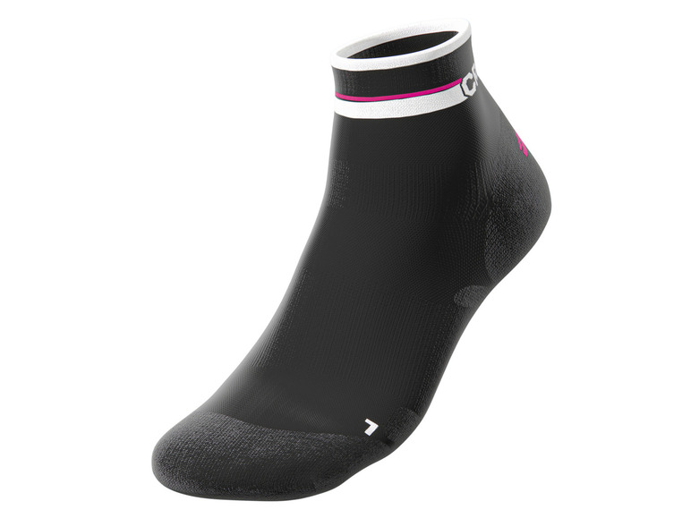 CRIVIT Damen Fahrradsocken, 2 Paar, mit SmartStep-Fußbett