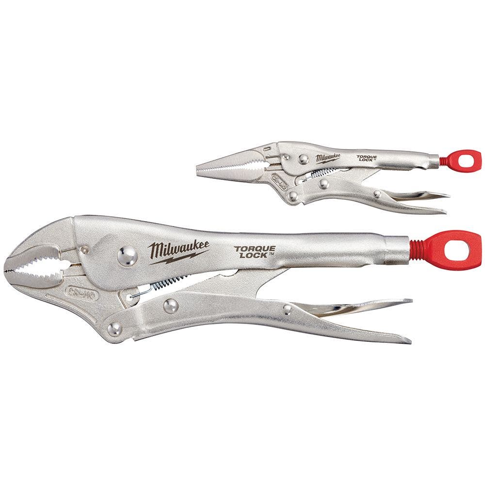 MILWAUKEE 254MM (10”) & 152MM (6”) TORQUE LOCK™ 2 PACK LOCKING PLIERS 48223602
