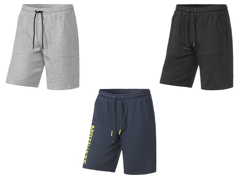 CRIVIT Herren Sweatshorts mit Baumwolle