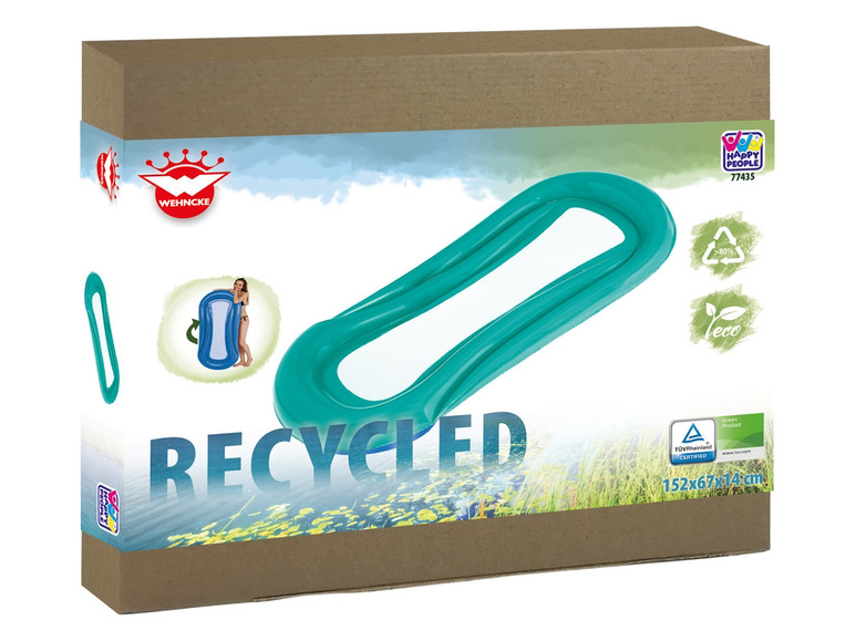 Happy People ECO Wasserhängematte, türkis / blau, 152 x 67 x 14 cm