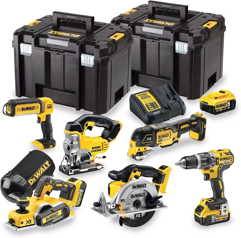 DeWalt 18V Cordless Power Tool Kit, Ideal for Wood Working, DCK665P3T-GB.
