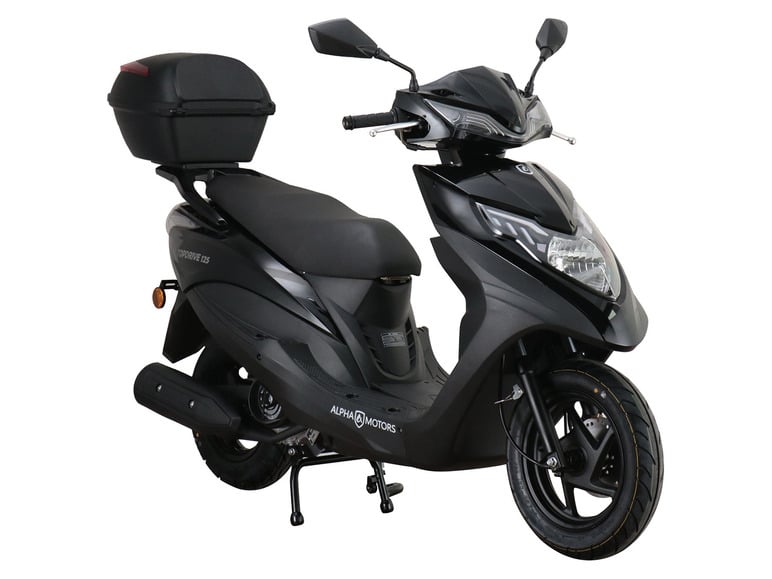 Alpha Motors Motorroller Topdrive 125 ccm 85 km/h EURO 5 schwarz inkl. Topcase