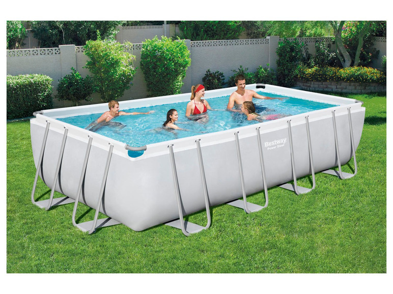 Bestway Power Steel™ Frame Pool Komplett-Set, eckig
