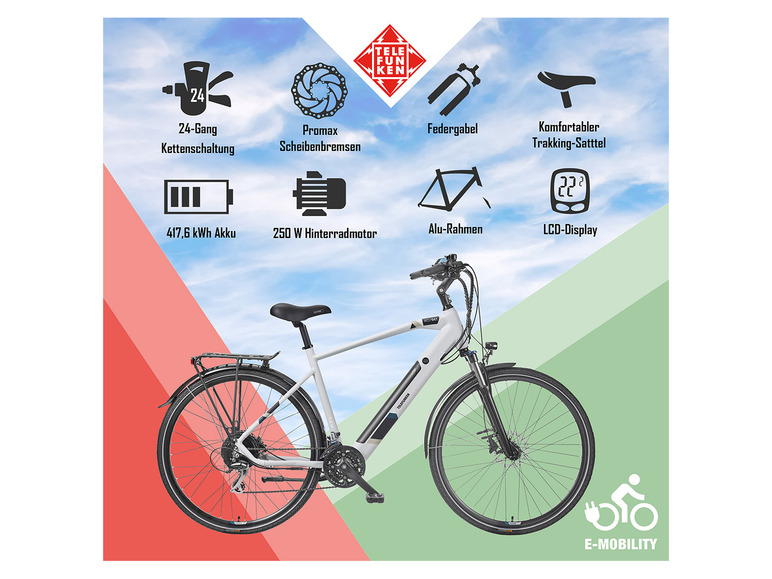 TELEFUNKEN E-Bike Trekkingrad »XC941 Expedition«, 28 Zoll