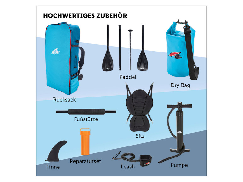 F2 SUP-Board »Allround 10'6''«, mit Doppelkammer-System