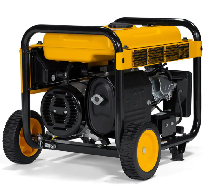 DEWALT 6500-Watt Manual Start Gas-Powered Portable Generator with Idle Control, Covered Outlets and CO Protect