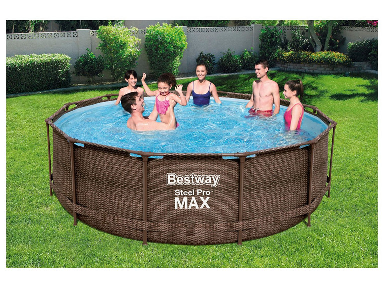 Bestway »Steel Pro Max™ DELUXE SERIES™« Framepool-Set, mit Filterpumpe und Leiter