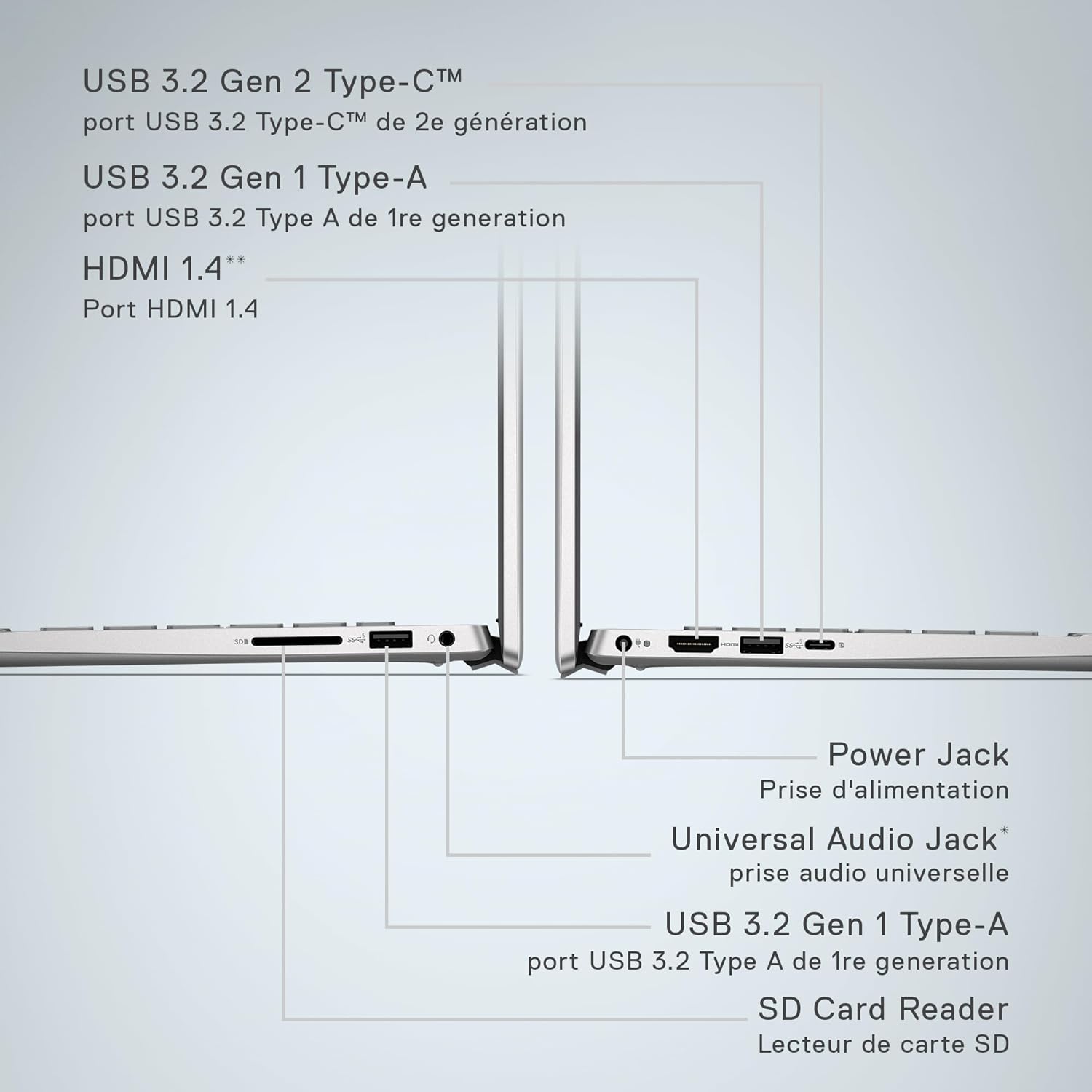 Dell Inspiron 16 5635 Laptop - AMD Ryzen 7-7730U, QHD 16 inch, 16GB LPDDR4x RAM, 1TB SSD, AMD Radeon Graphics, Windows 11 Home, 1 Year Premium Support - Platinum Silver