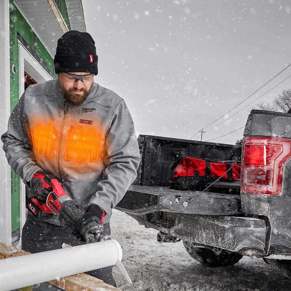 MILWAUKEE 12V Heated TOUGHSHELL Jacket Grey Skin M12THJGREY0