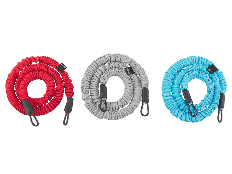 CRIVIT Fitness-Set mit Expandern, in drei Stärken