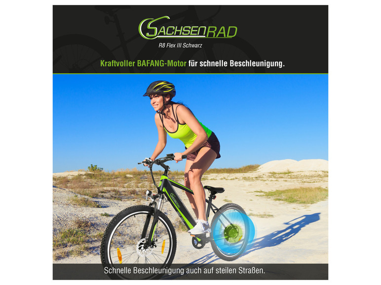 SachsenRad E-Bike Racing Mountainbike »R8 Flex III«, 27,5 Zoll