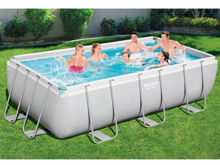 Bestway Power Steel™ Frame Pool Komplett-Set, eckig