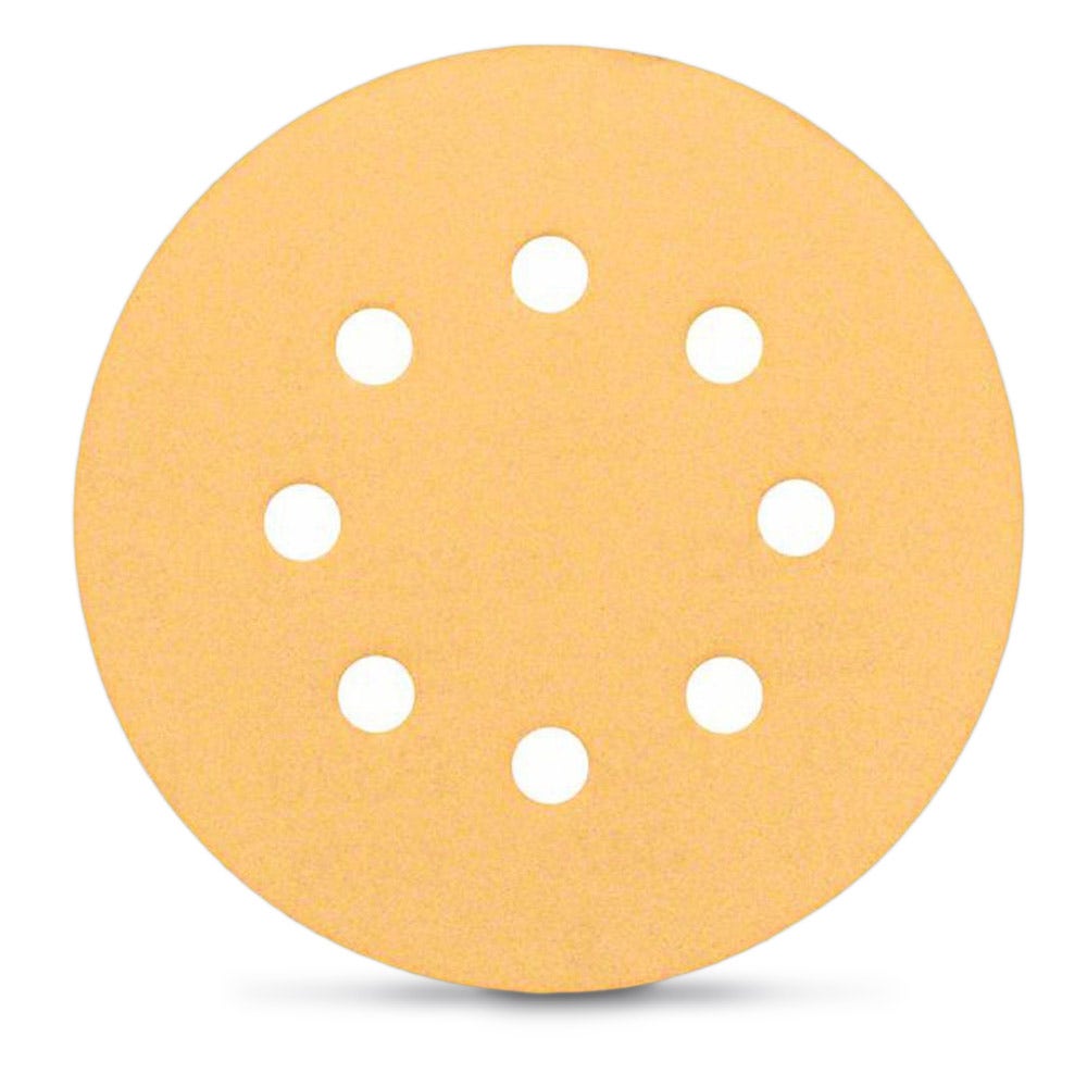 BOSCH 125mm 60-Grit 8-Hole Hook & Loop Sanding Disc for Wood & Paint - C470 - 5 Piece