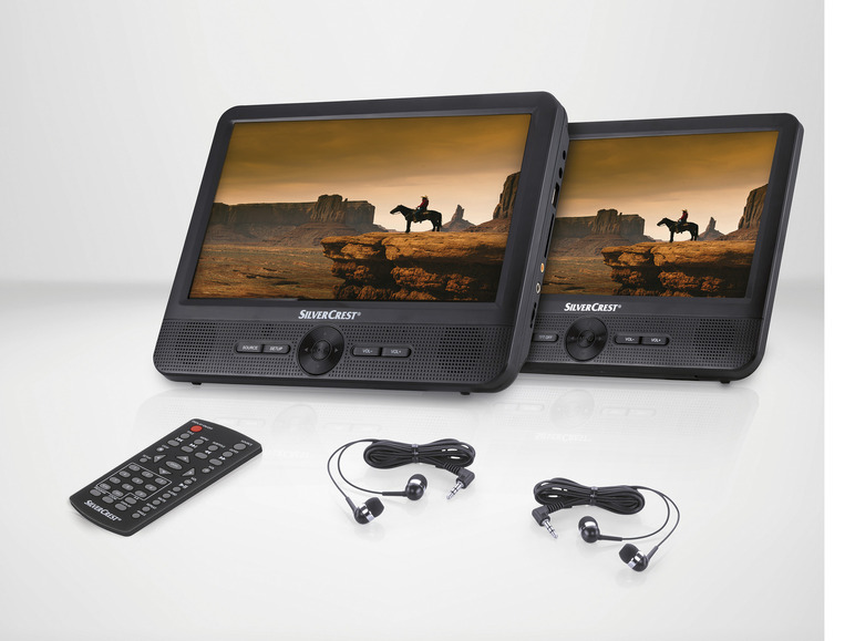 SILVERCREST® Tragbarer DVD-Player »SPDP 18 A1«, mit 2 Bildschirmen