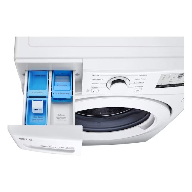 LG 4.5-cu ft High Efficiency Stackable Front-Load Washer (White) ENERGY STAR