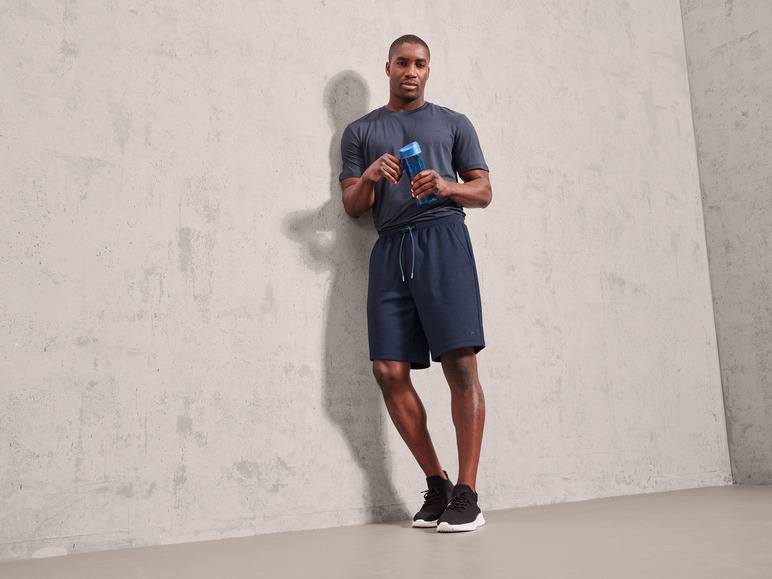 CRIVIT Herren Sweatshorts Double Knit, mit HeiQ Mint Technologie