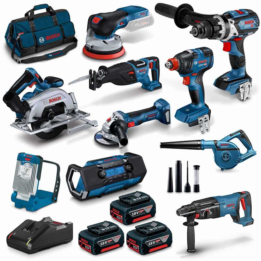 BOSCH 18V Brushless 12 Piece 3 x 5.0Ah Combo Kit 0615990N3B