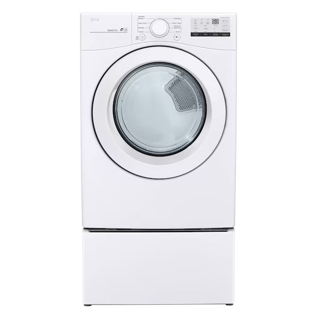 LG 7.4-cu ft Stackable Electric Dryer (White) ENERGY STAR