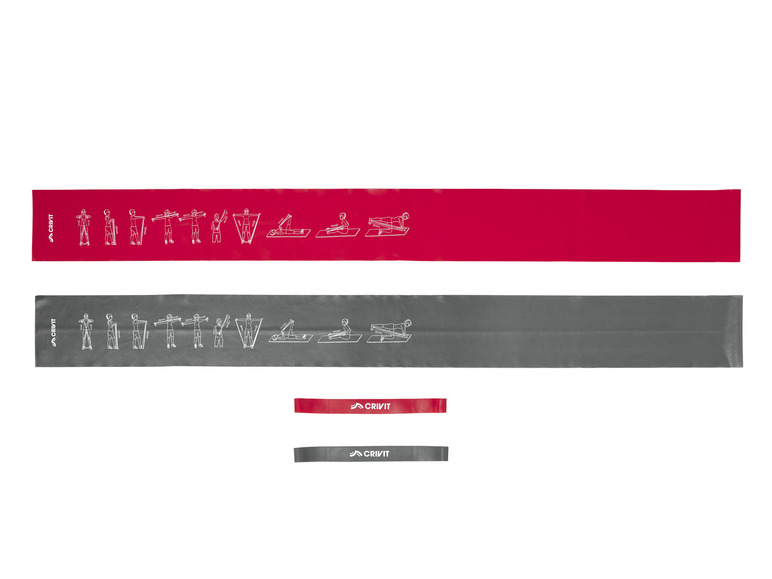 CRIVIT Fitnessbänder-Set, 4-teilig