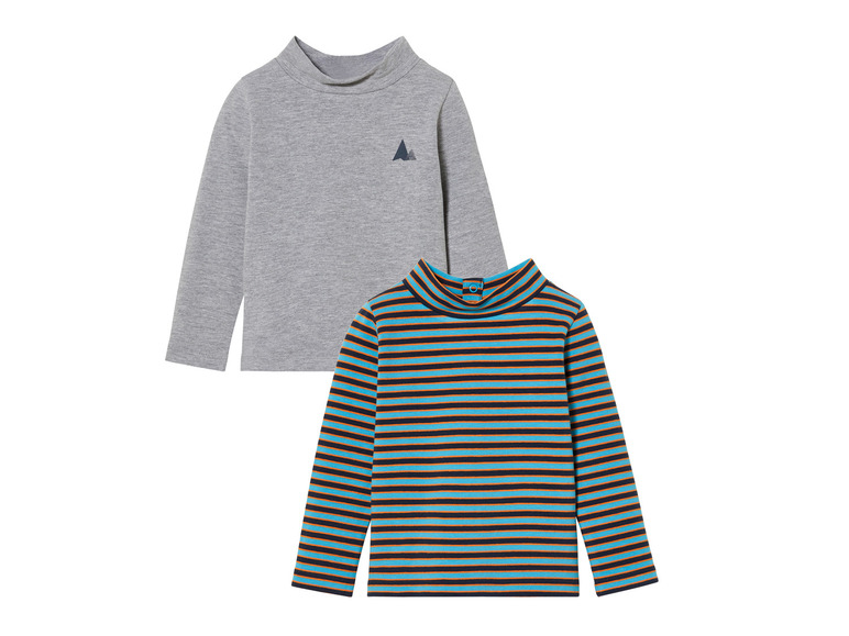 lupilu® Kinder-Thermo-Langarmshirts, mit Bio-Baumwolle, 2 Stück
