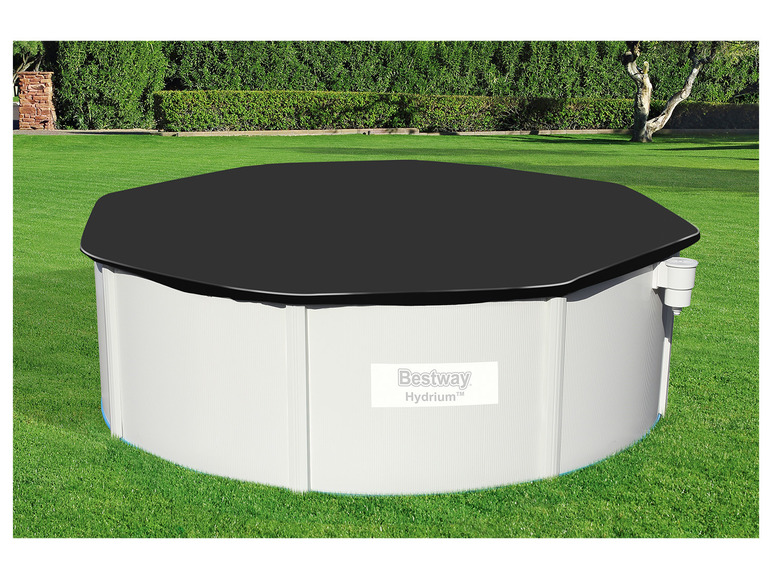 Bestway PVC-Abdeckplane, schwarz, für runde Pools