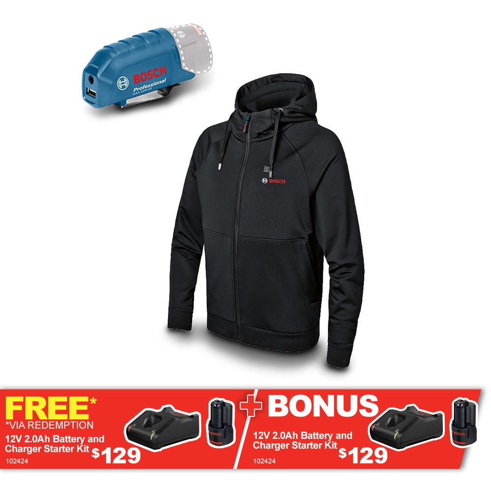 BOSCH 12V Hoodie Jumper Skin - Black 06188000EP