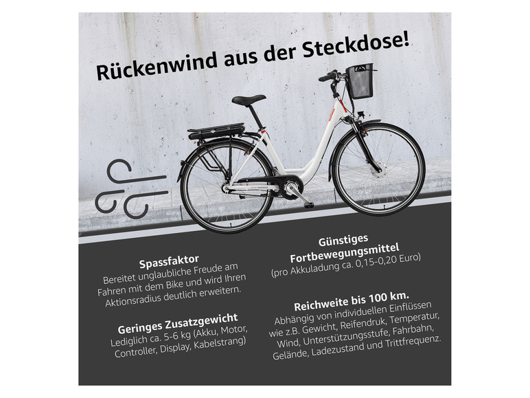 TELEFUNKEN TELEFUNKEN E-Bike »Multitalent RC657-S«, Pedelec, Citybike, 28 Zoll, 100 km Reichweite
