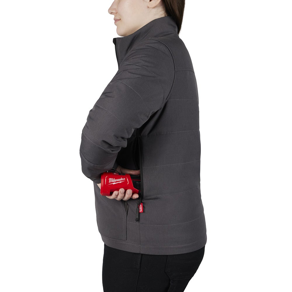 MILWAUKEE M12 AXIS Heated Women's Jacket Grey Skin M12HJWGREY30