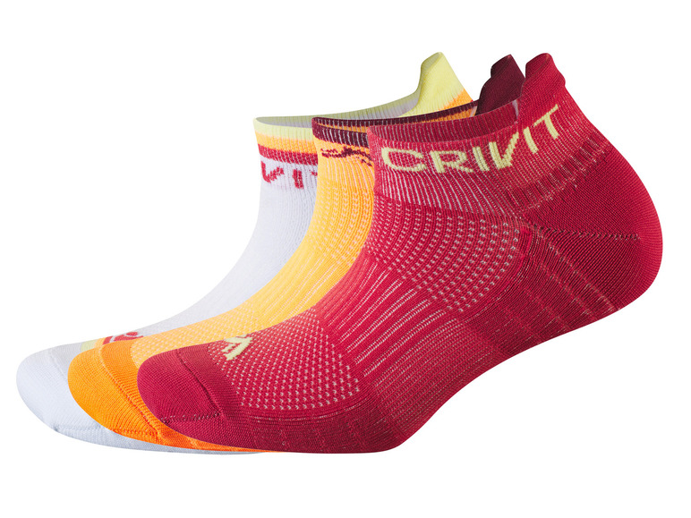 CRIVIT Damen Sport-Sneakersocken, 3 Paar, optimale Passform