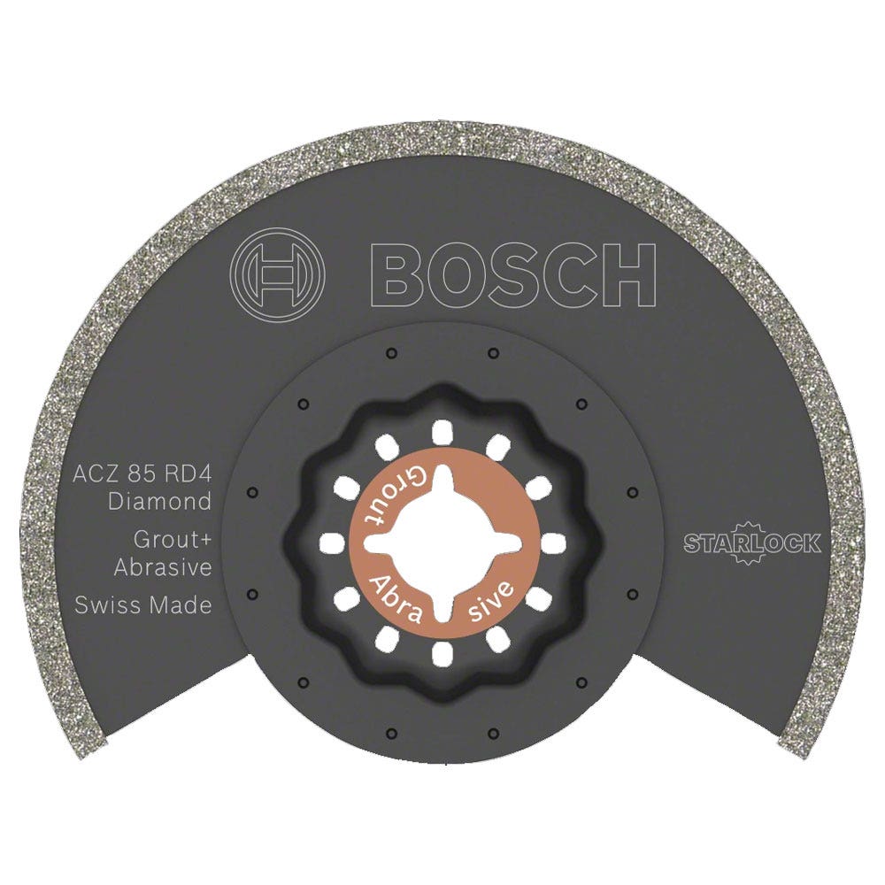 BOSCH 85mm Diamond-Grit Multi-Tool Segment Blade for Grout & Abrasive