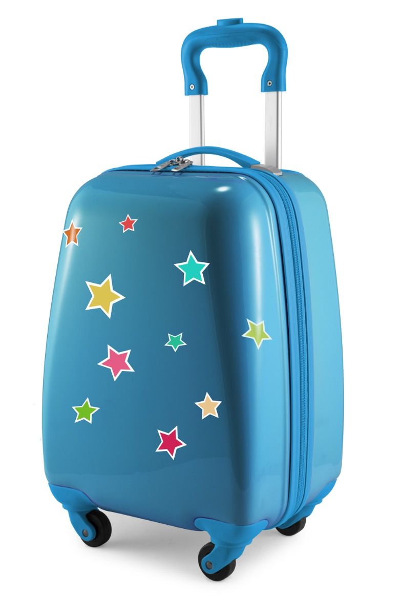 For Kids - Children's luggage + reflective stickers Monster, children's suitcase, children's hard case, hand luggage, 24 liters