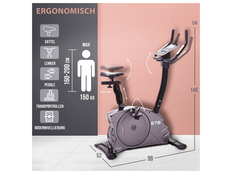 Christopeit Ergometer »ET« 6 inkl. Pulsmessgurt