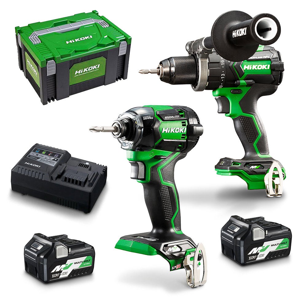 HiKOKI 36V Brushless 2 Piece 2 x 2.5/5.0Ah Combo Kit KC36DC(HRZ)