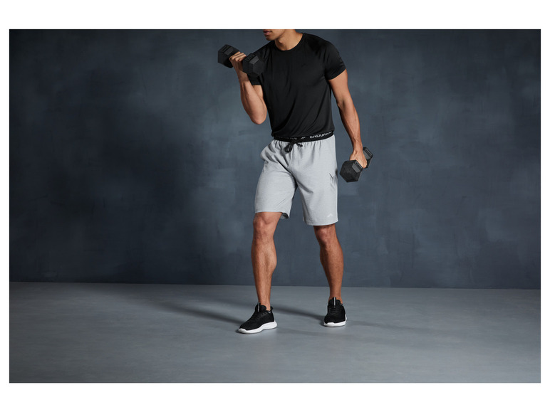 CRIVIT Herren Funktionsshorts, umlaufender Print am Bund