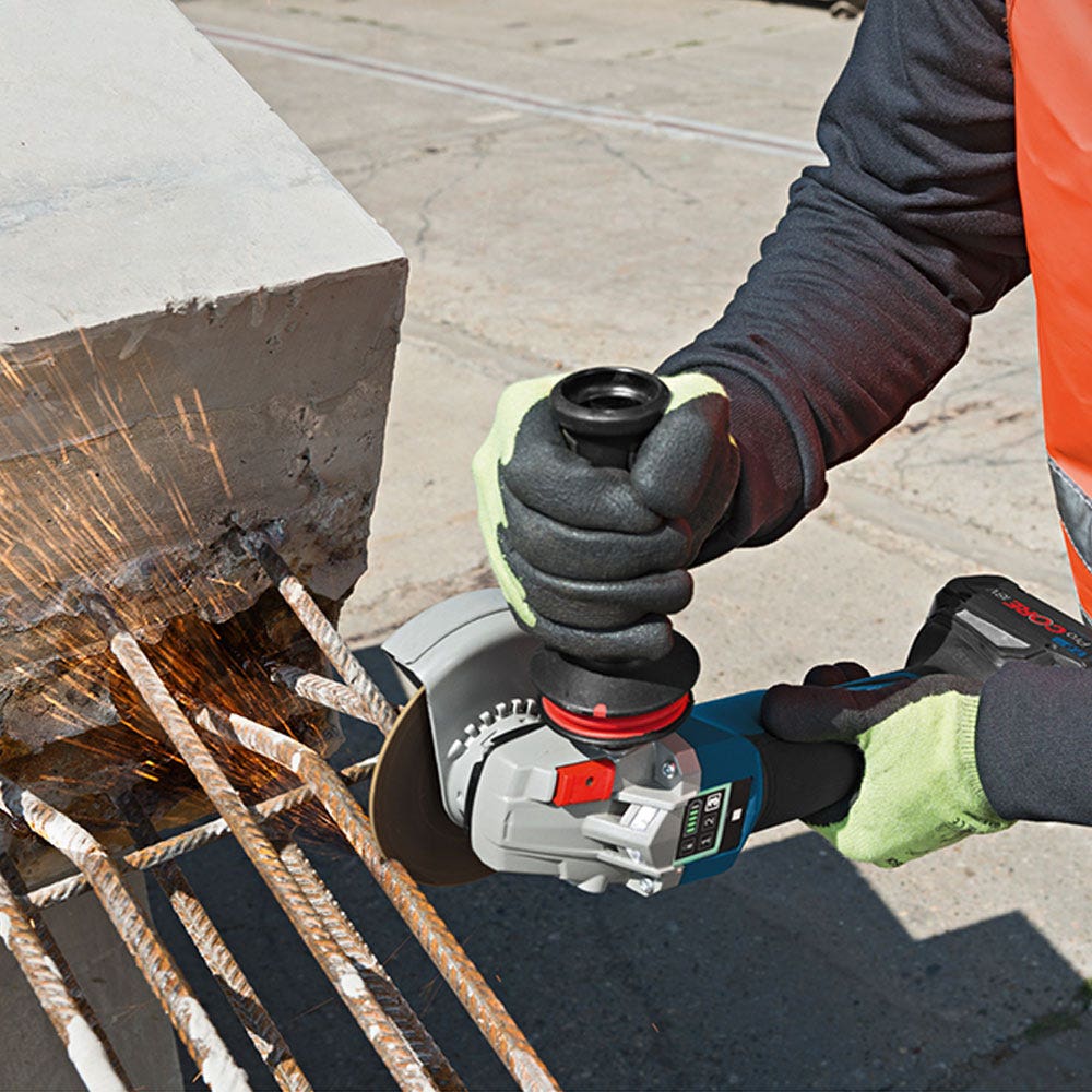 BOSCH 18V Brushless 125mm Paddle Switch Angle Grinder w. Case Skin GWS 18V-10 PSC 06019G3F0B