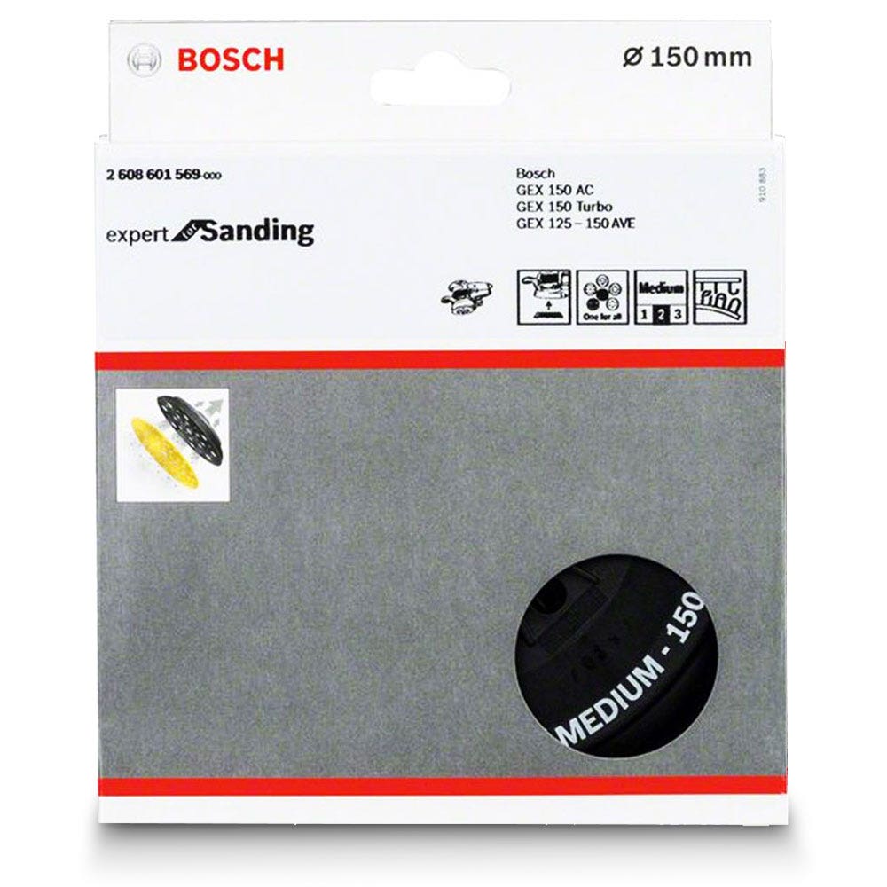 BOSCH 150mm Medium Hook & Loop Random Orbital Sander Backing Pad